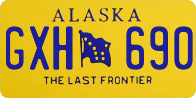 AK license plate GXH690