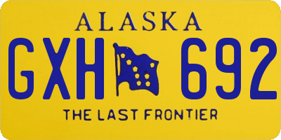 AK license plate GXH692