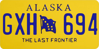 AK license plate GXH694