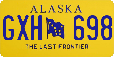 AK license plate GXH698