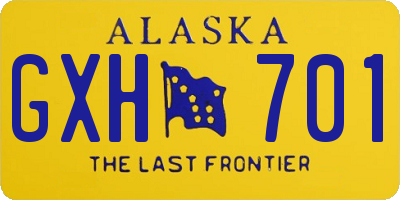 AK license plate GXH701
