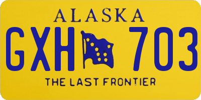 AK license plate GXH703