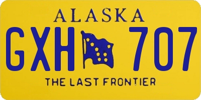 AK license plate GXH707