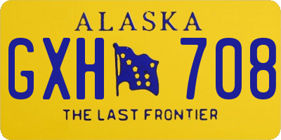 AK license plate GXH708