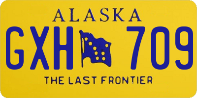 AK license plate GXH709