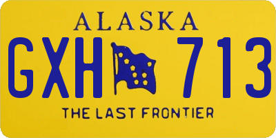 AK license plate GXH713