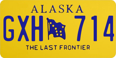 AK license plate GXH714