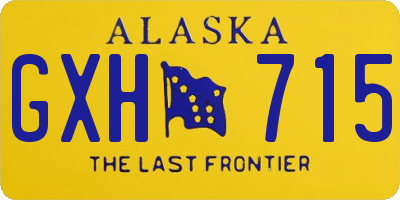 AK license plate GXH715