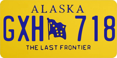 AK license plate GXH718