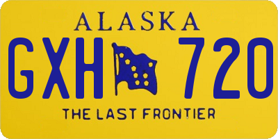 AK license plate GXH720