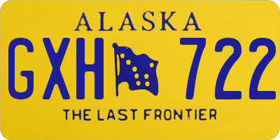 AK license plate GXH722