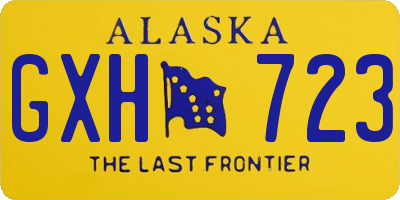 AK license plate GXH723