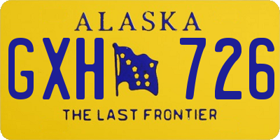 AK license plate GXH726