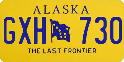 AK license plate GXH730