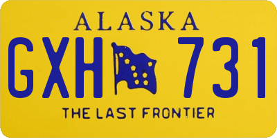 AK license plate GXH731