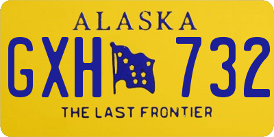 AK license plate GXH732