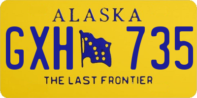 AK license plate GXH735