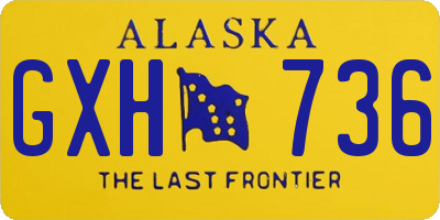 AK license plate GXH736