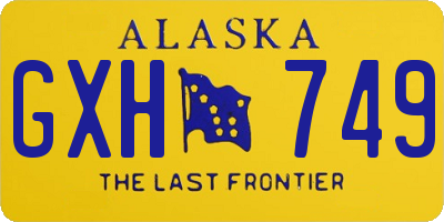 AK license plate GXH749