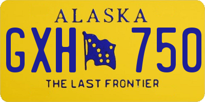 AK license plate GXH750