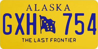 AK license plate GXH754