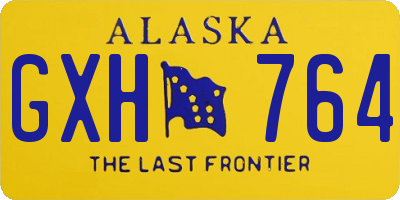 AK license plate GXH764