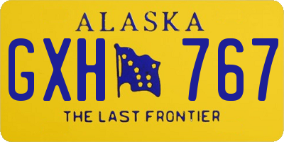 AK license plate GXH767