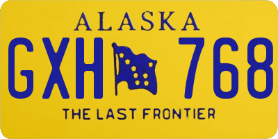 AK license plate GXH768