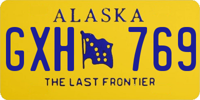 AK license plate GXH769