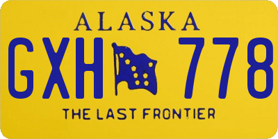 AK license plate GXH778