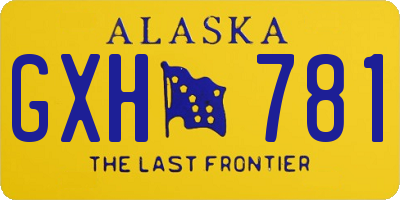 AK license plate GXH781