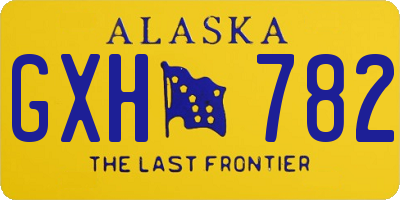 AK license plate GXH782