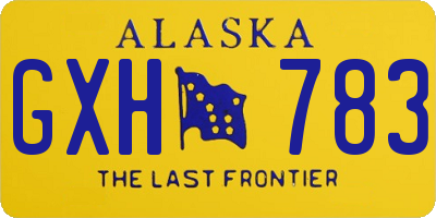 AK license plate GXH783