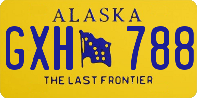 AK license plate GXH788