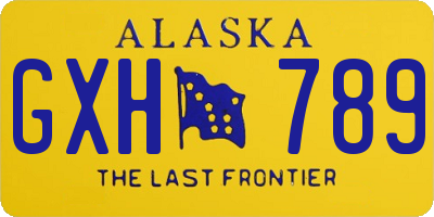 AK license plate GXH789