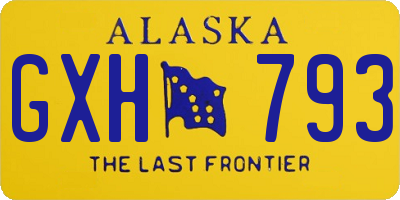 AK license plate GXH793