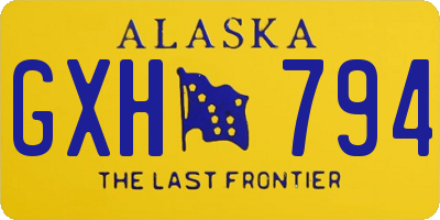 AK license plate GXH794