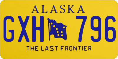 AK license plate GXH796