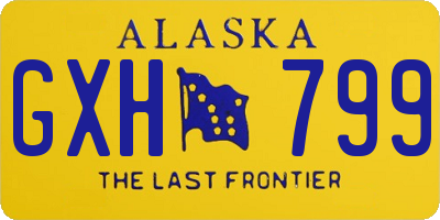 AK license plate GXH799