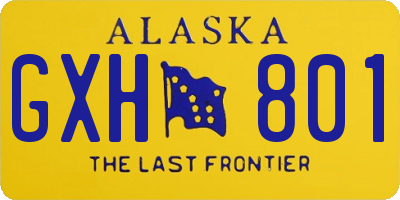 AK license plate GXH801