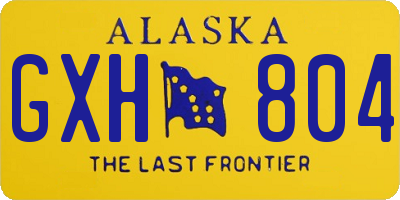 AK license plate GXH804