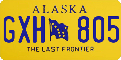 AK license plate GXH805