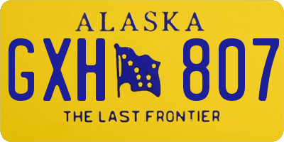 AK license plate GXH807