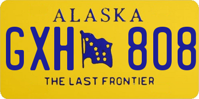 AK license plate GXH808