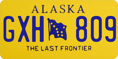 AK license plate GXH809