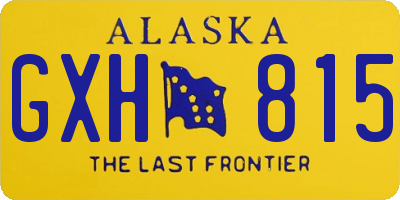 AK license plate GXH815