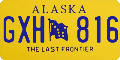 AK license plate GXH816