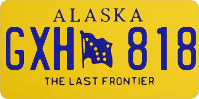 AK license plate GXH818