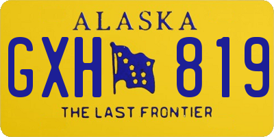 AK license plate GXH819