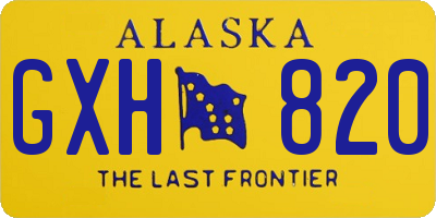 AK license plate GXH820